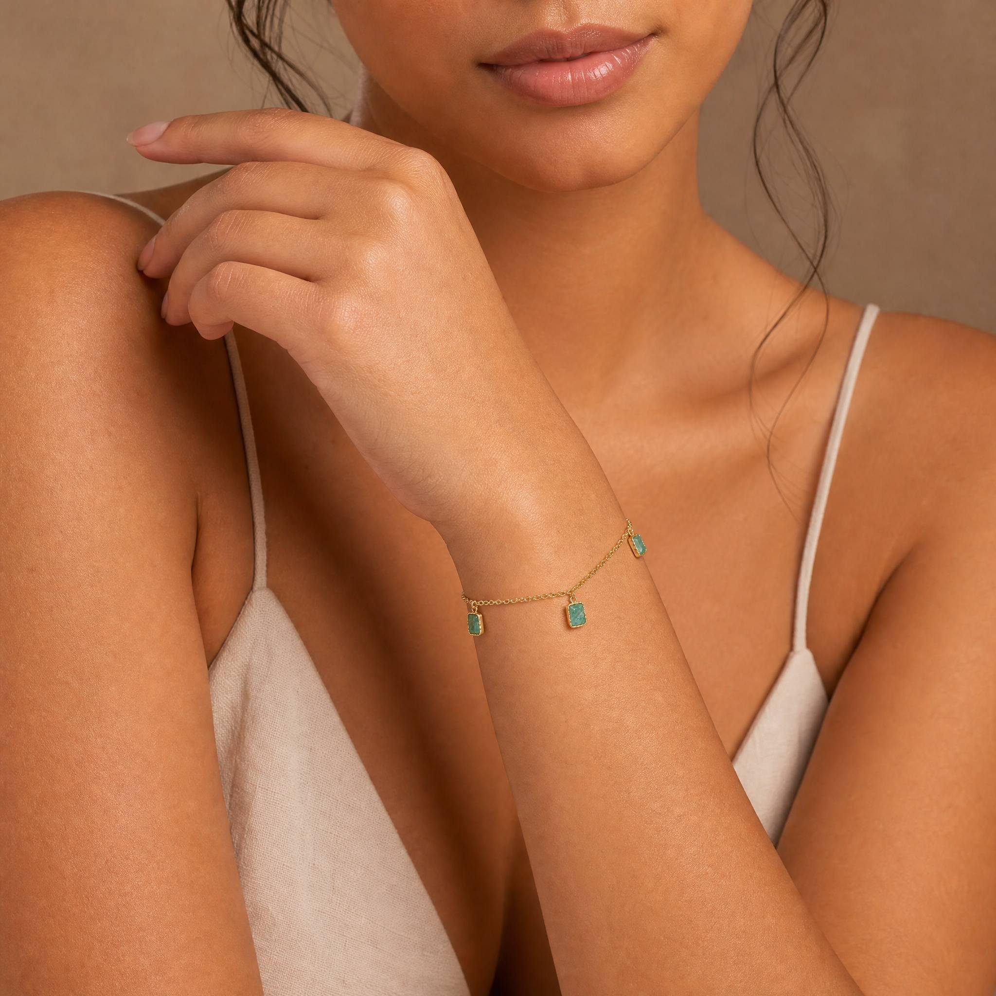Serene Balance Green Gemstone Bracelet