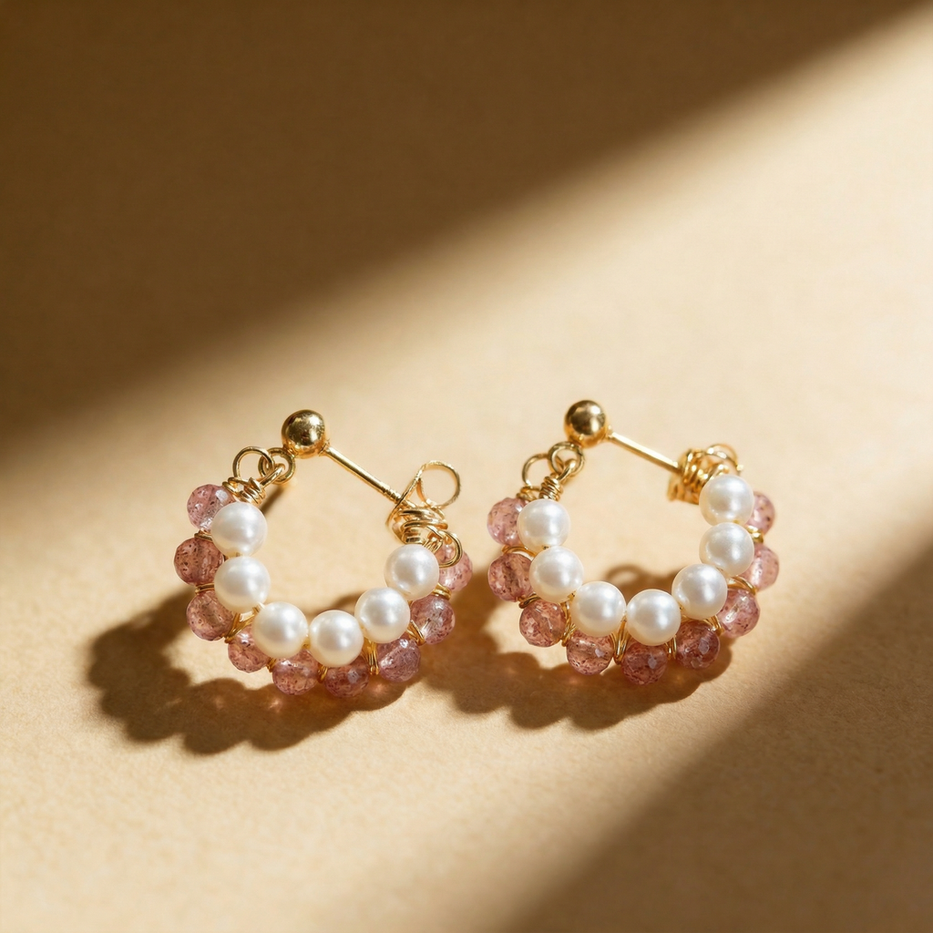 Strawberry Quartz Earrings