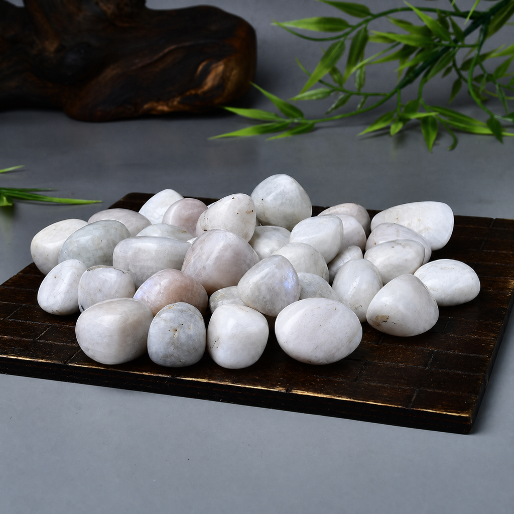 White Moonstone Tumbled Stone 3
