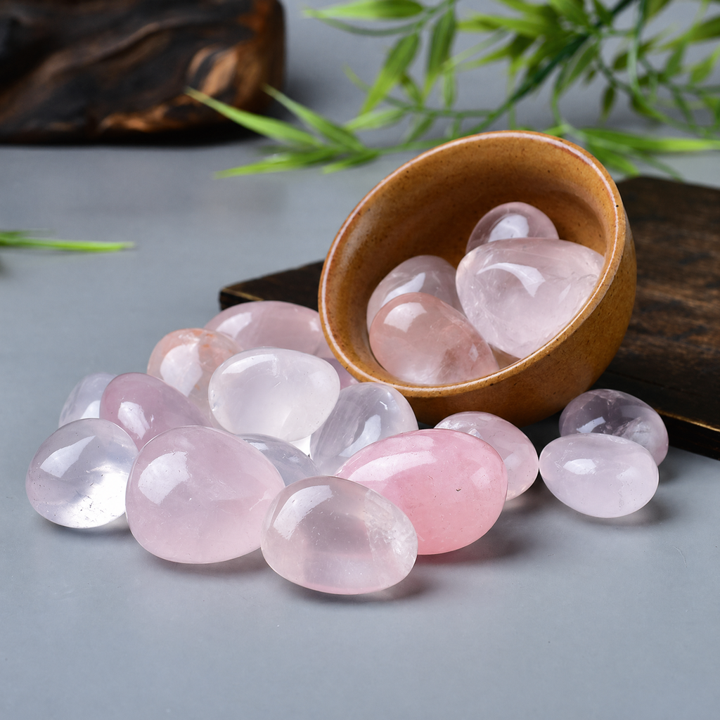 Ice Rose Quartz Tumbled Stone 4