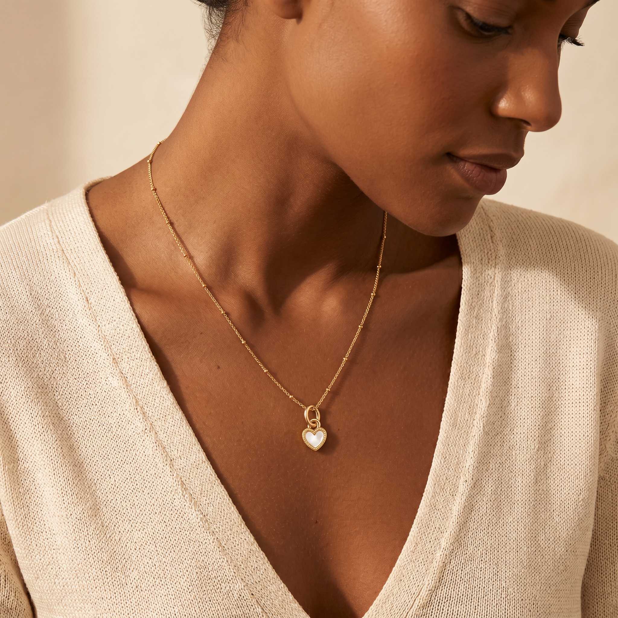 Heart of Light Mother of Pearl Necklace