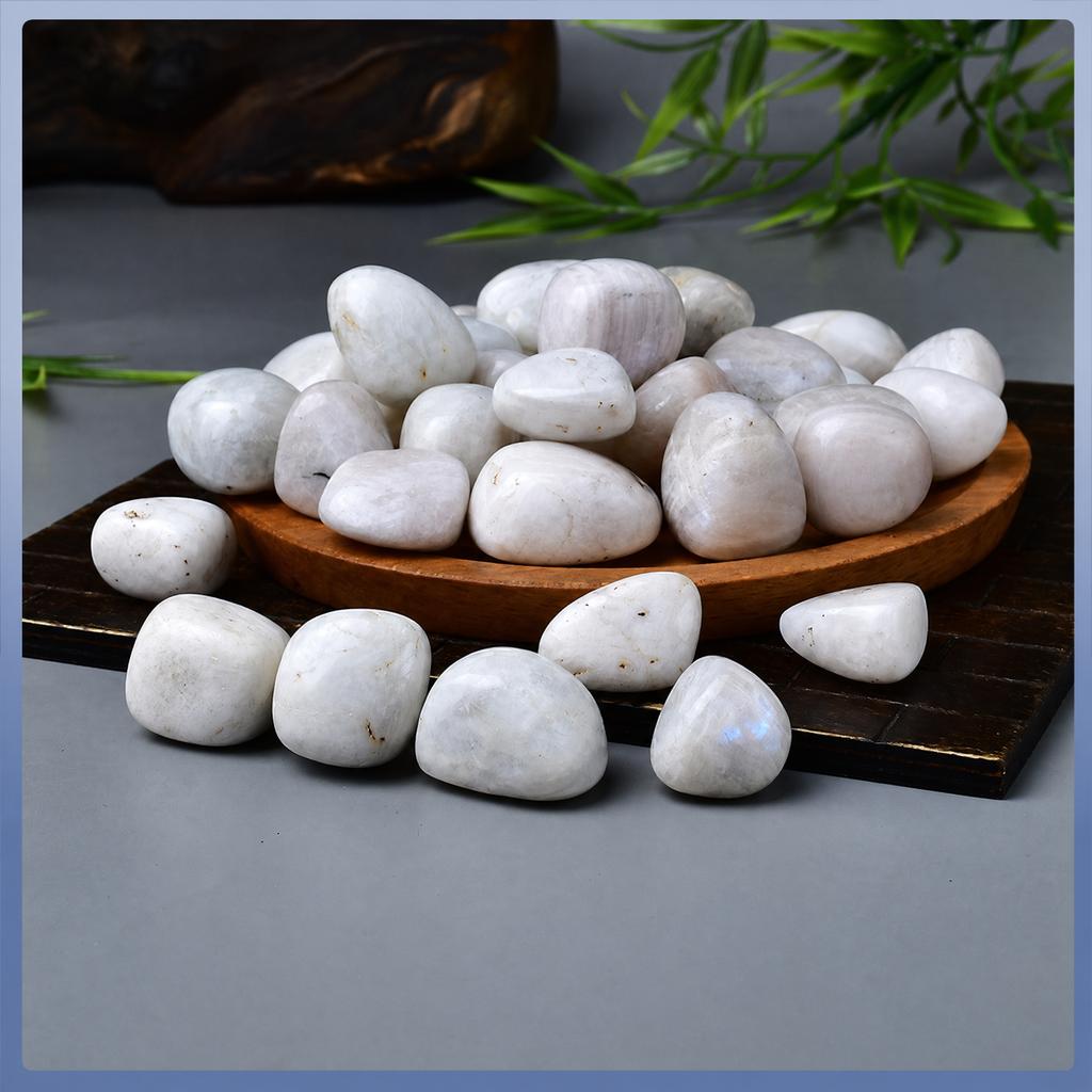 White Moonstone Tumbled Stone 5
