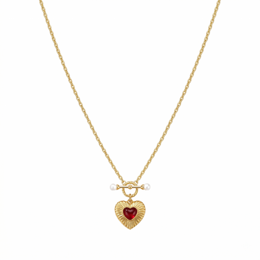 Carnelian Necklace in 18K Gold Plated Silver