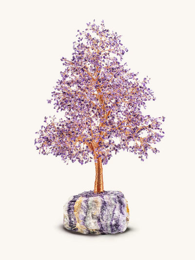 Lively Abundance Amethyst Potted Feng Shui Tree crystal stone 2025