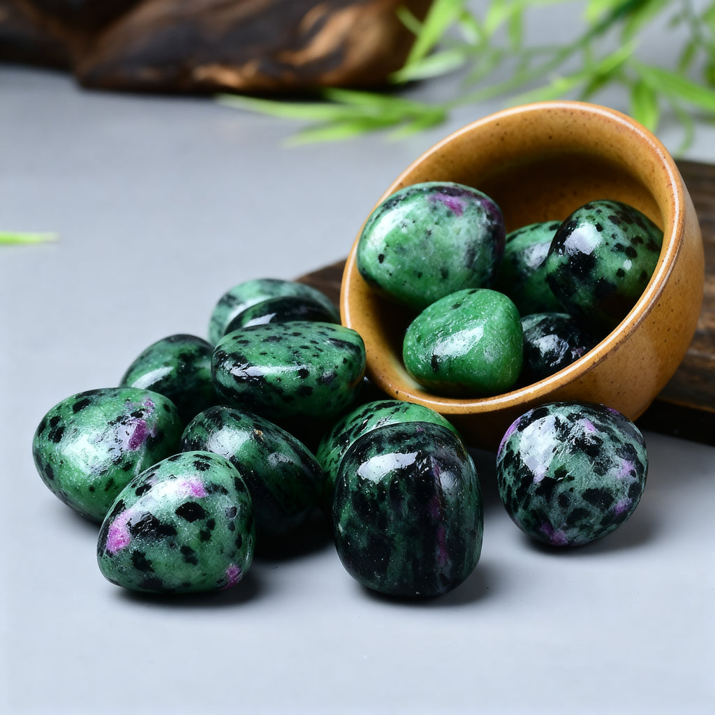 Ruby in Zoisite Tumbled Stone 5