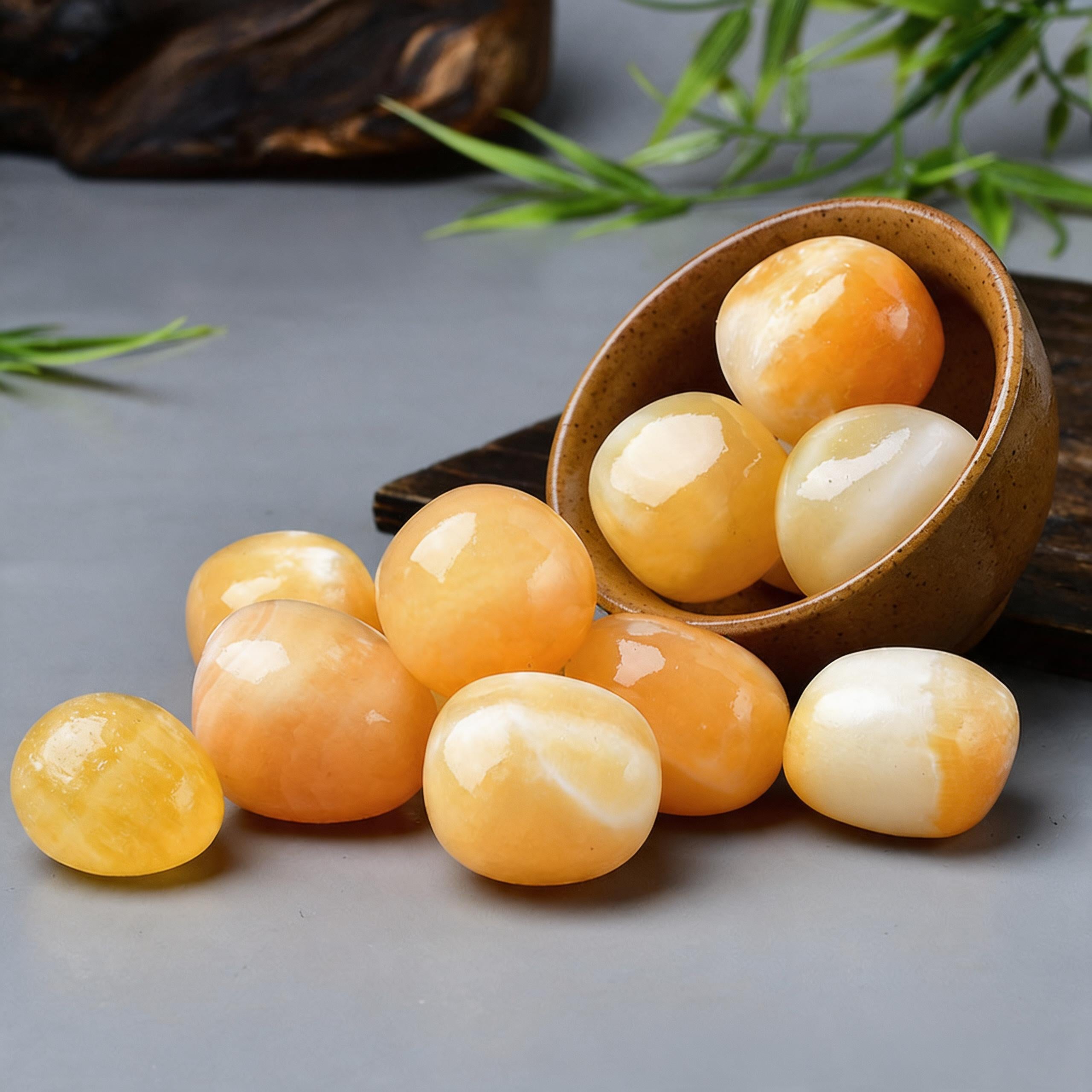 Yellow Calcite Tumbled Stone 4