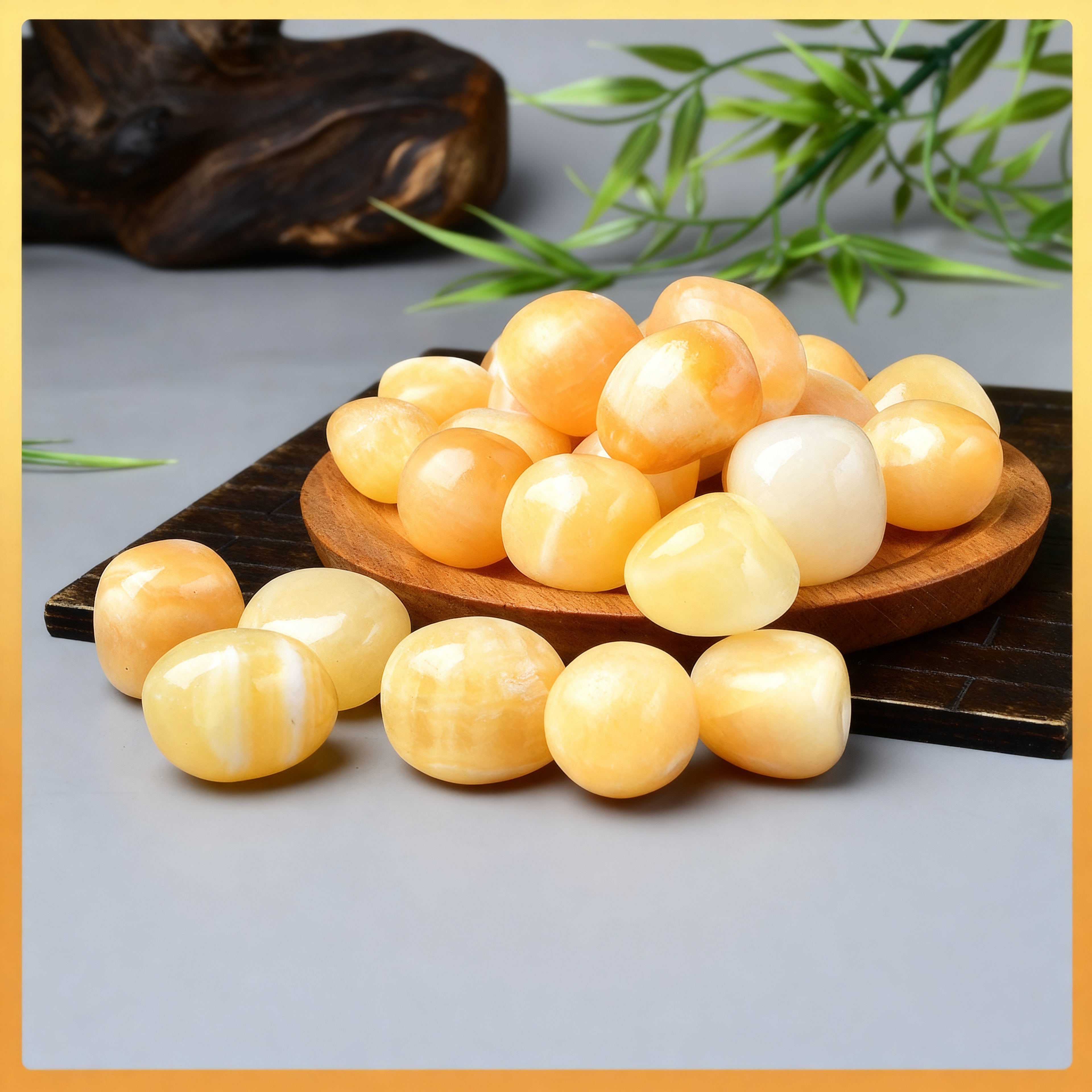 Yellow Calcite Tumbled Stone 5