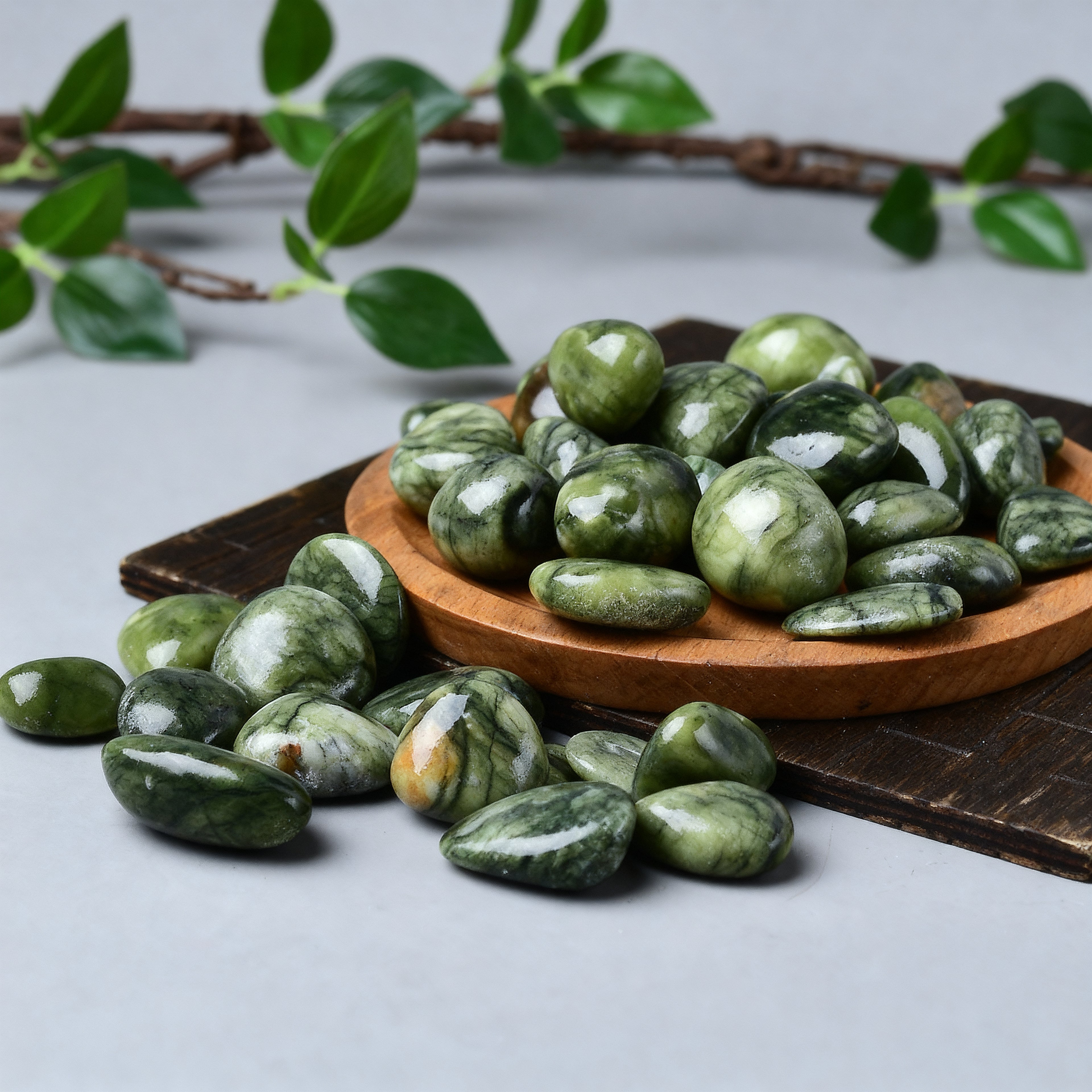 Medicine King Stone (Serpentine Jade) Tumbled Stone 2