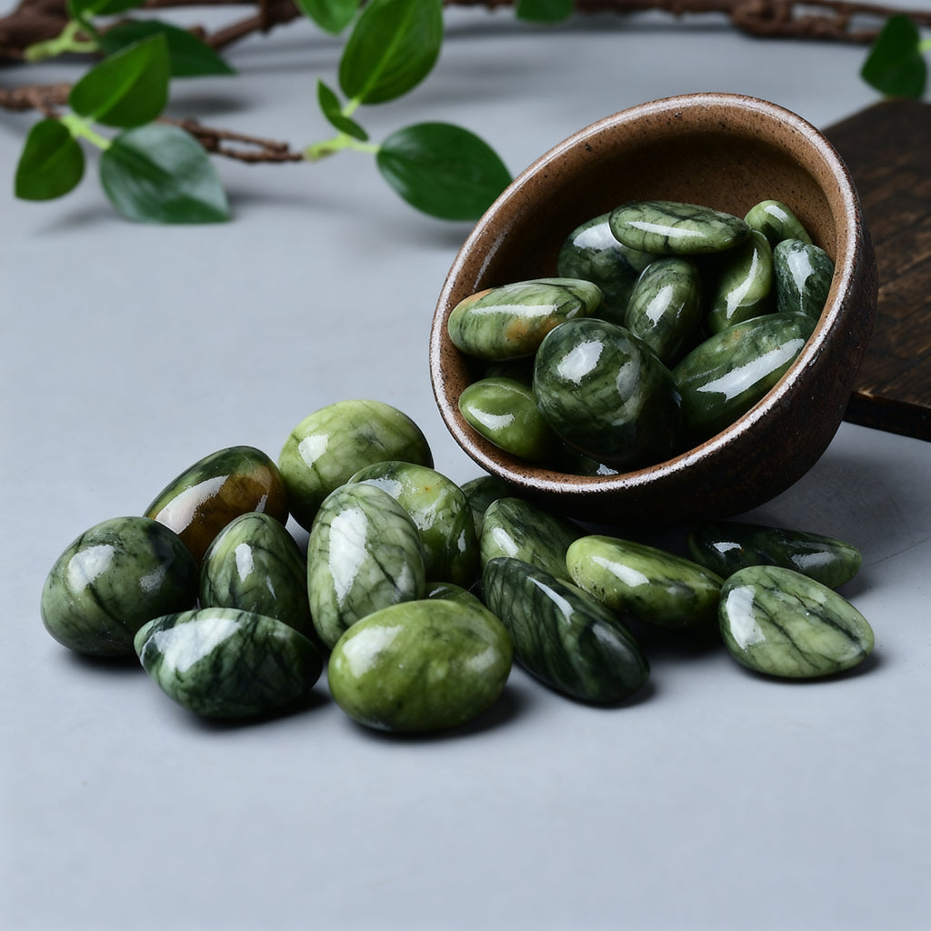 Medicine King Stone (Serpentine Jade) Tumbled Stone 6