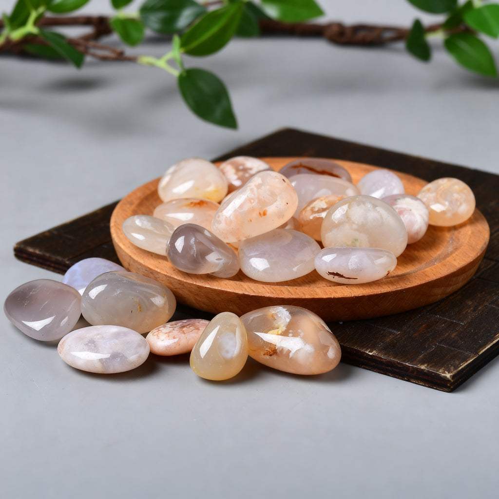 Cherry Blossom Agate Tumbled Stone 4