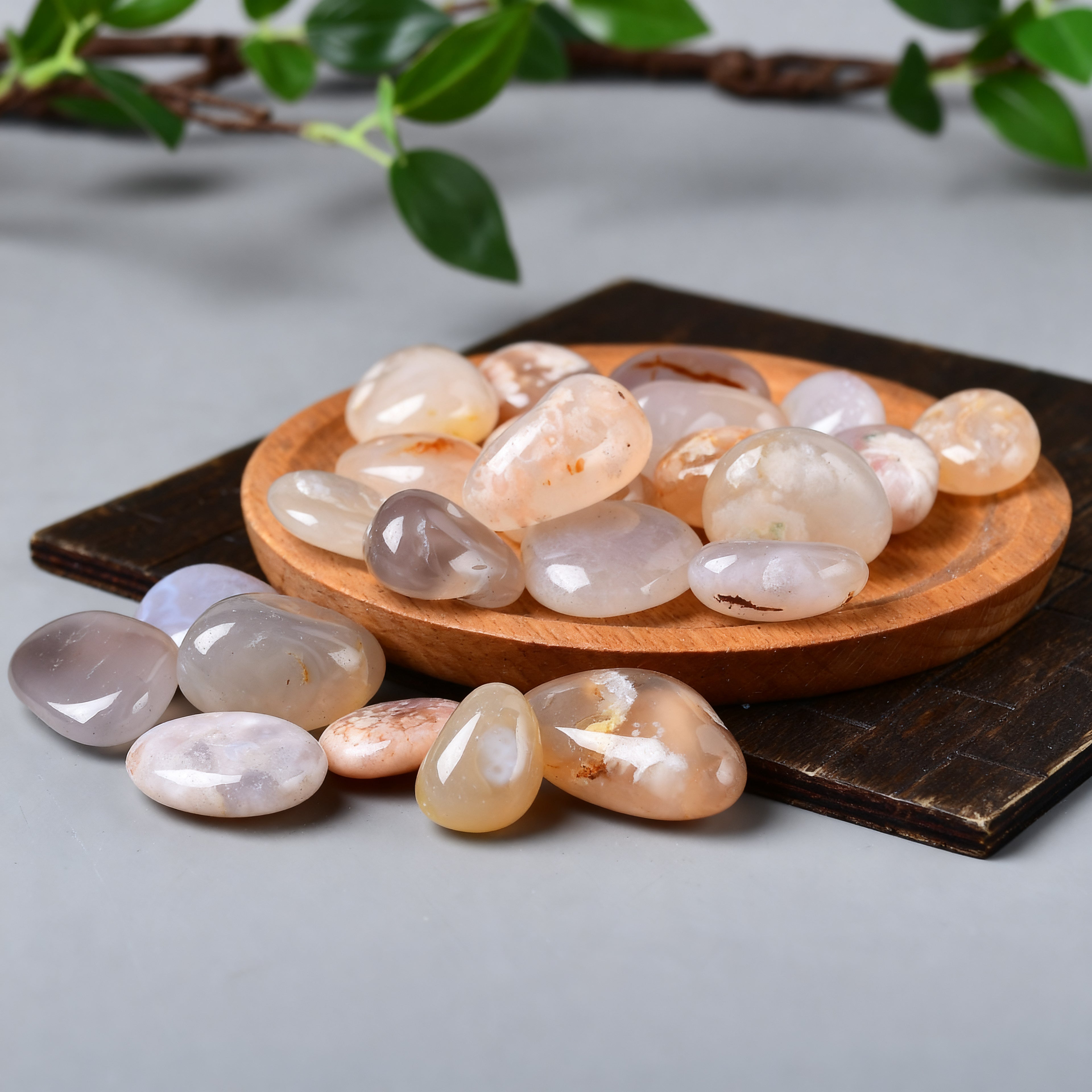 Cherry Blossom Agate Tumbled Stone 4