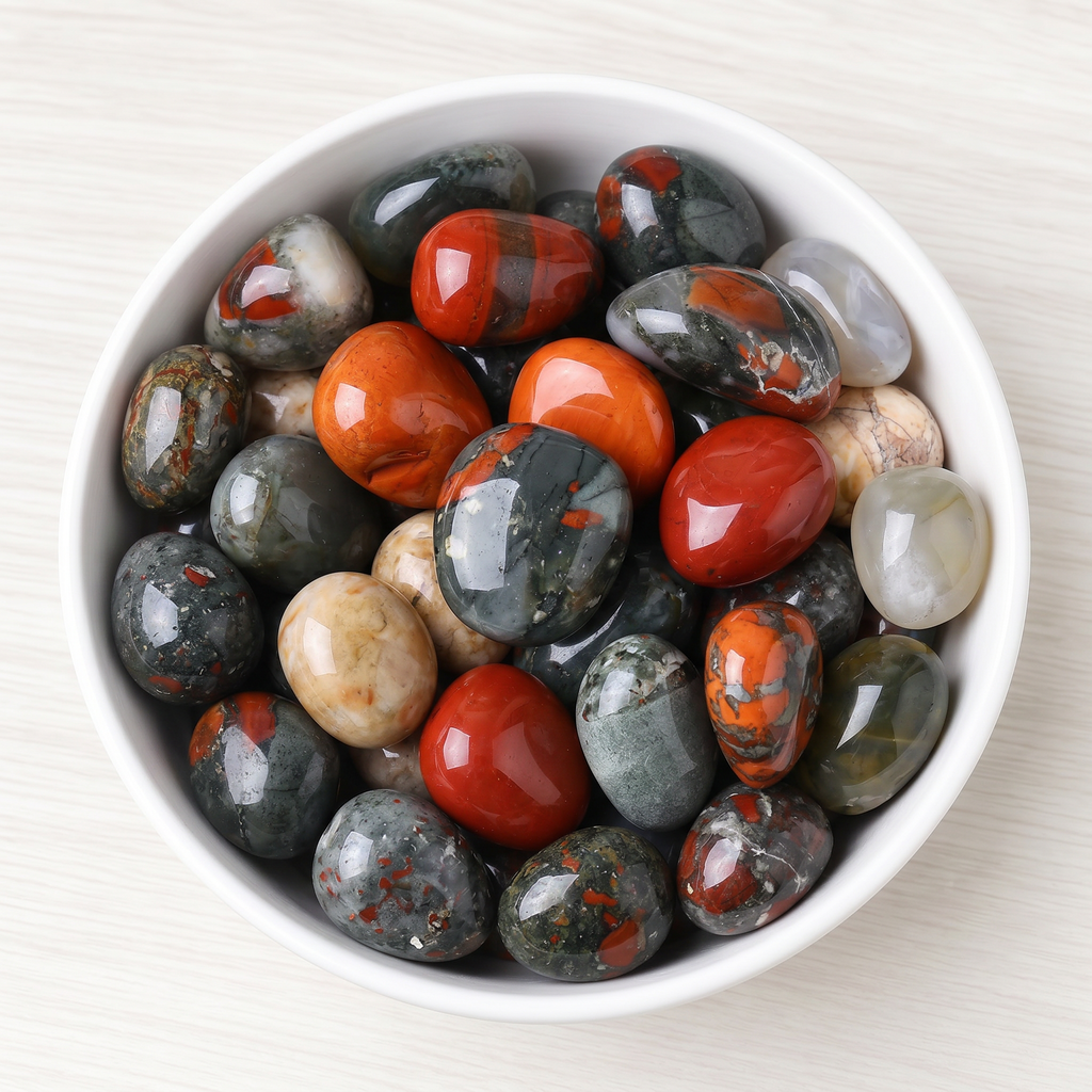 African Bloodstone Tumbled Stone
