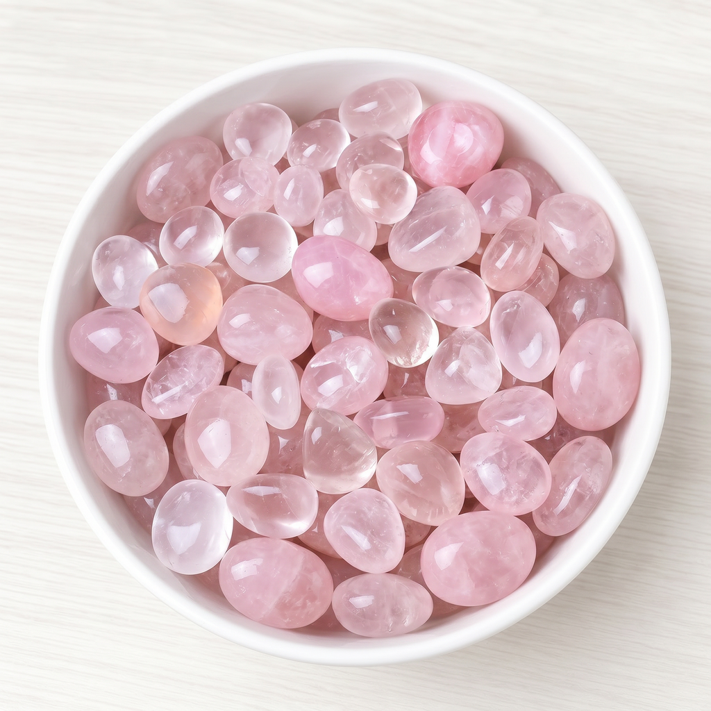 Ice Rose Quartz Tumbled Stone