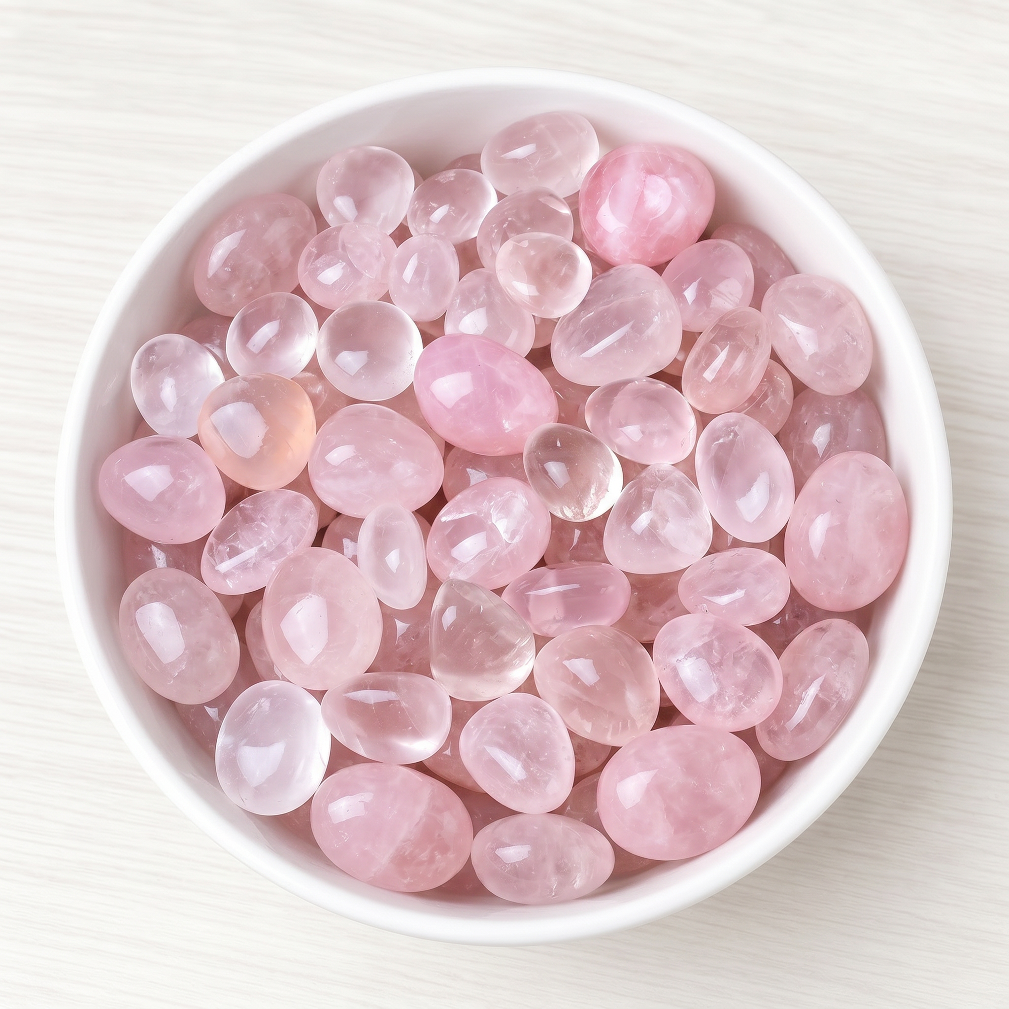 Ice Rose Quartz Tumbled Stone
