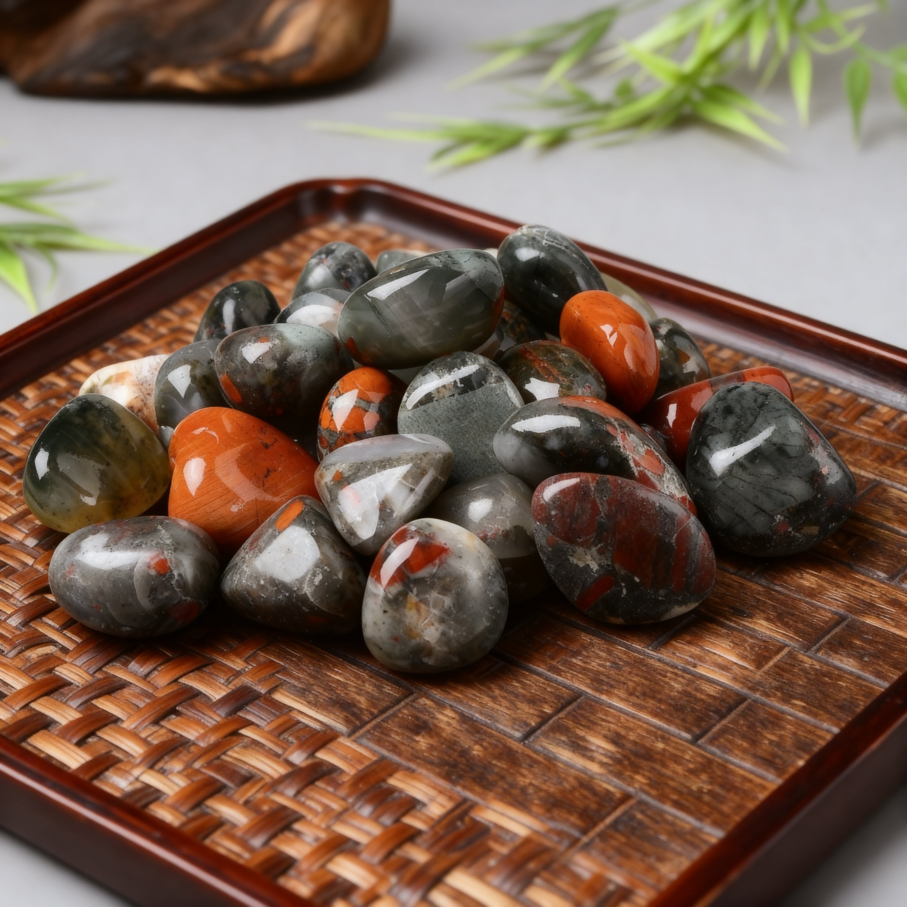 African Bloodstone Tumbled Stone 5