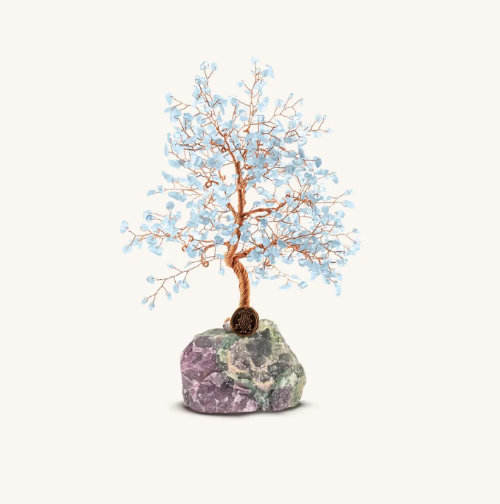 Aquamarine Feng Shui Tree crystal stone 2025