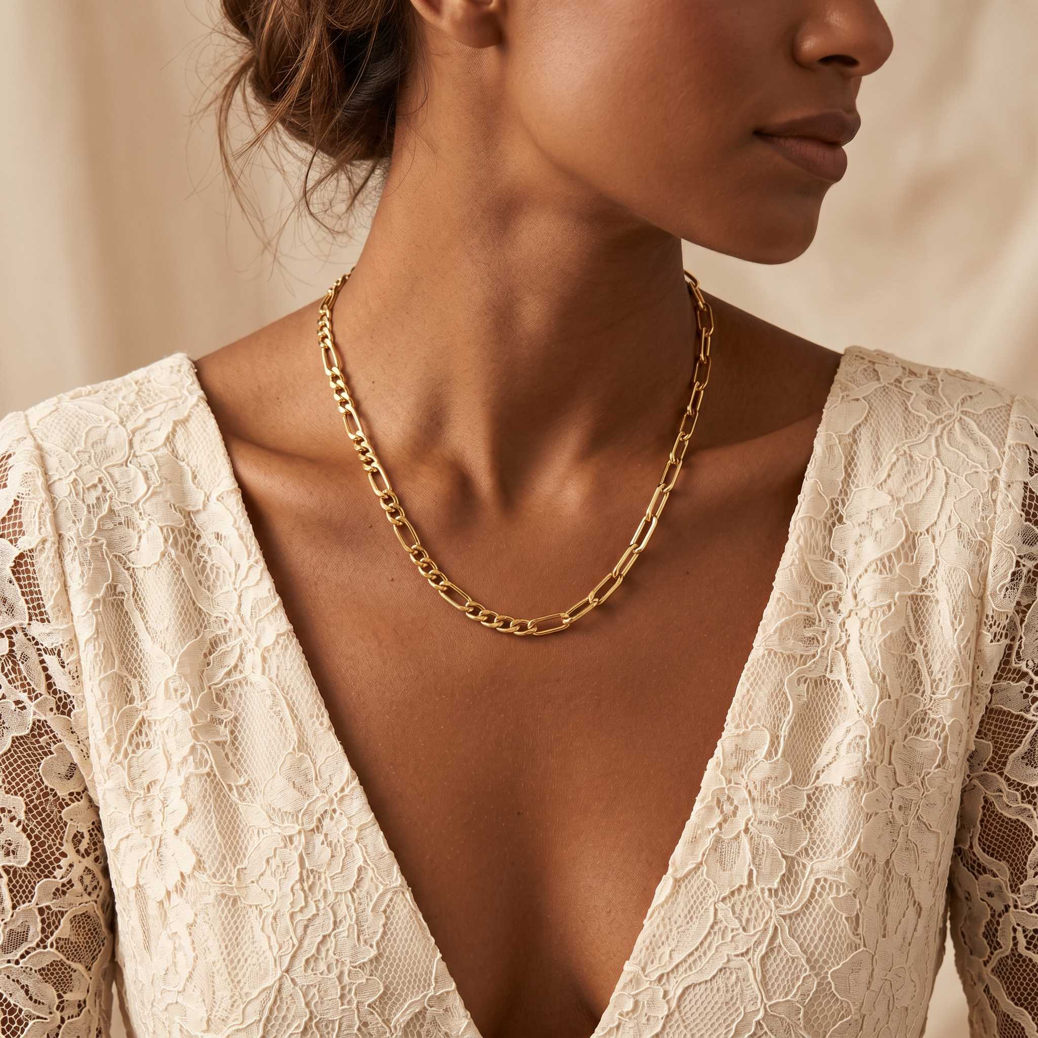 Golden Rhythm Link Necklace