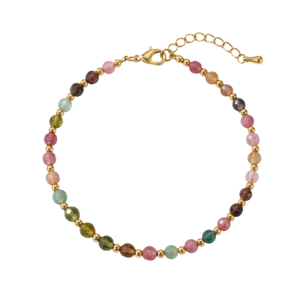 Tourmaline Bracelet in 18K Gold Plated Metal