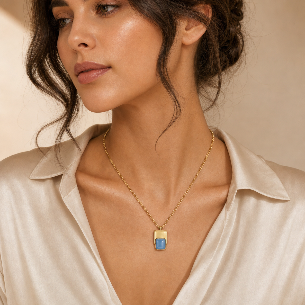 Casket Amazonite Bar Necklace