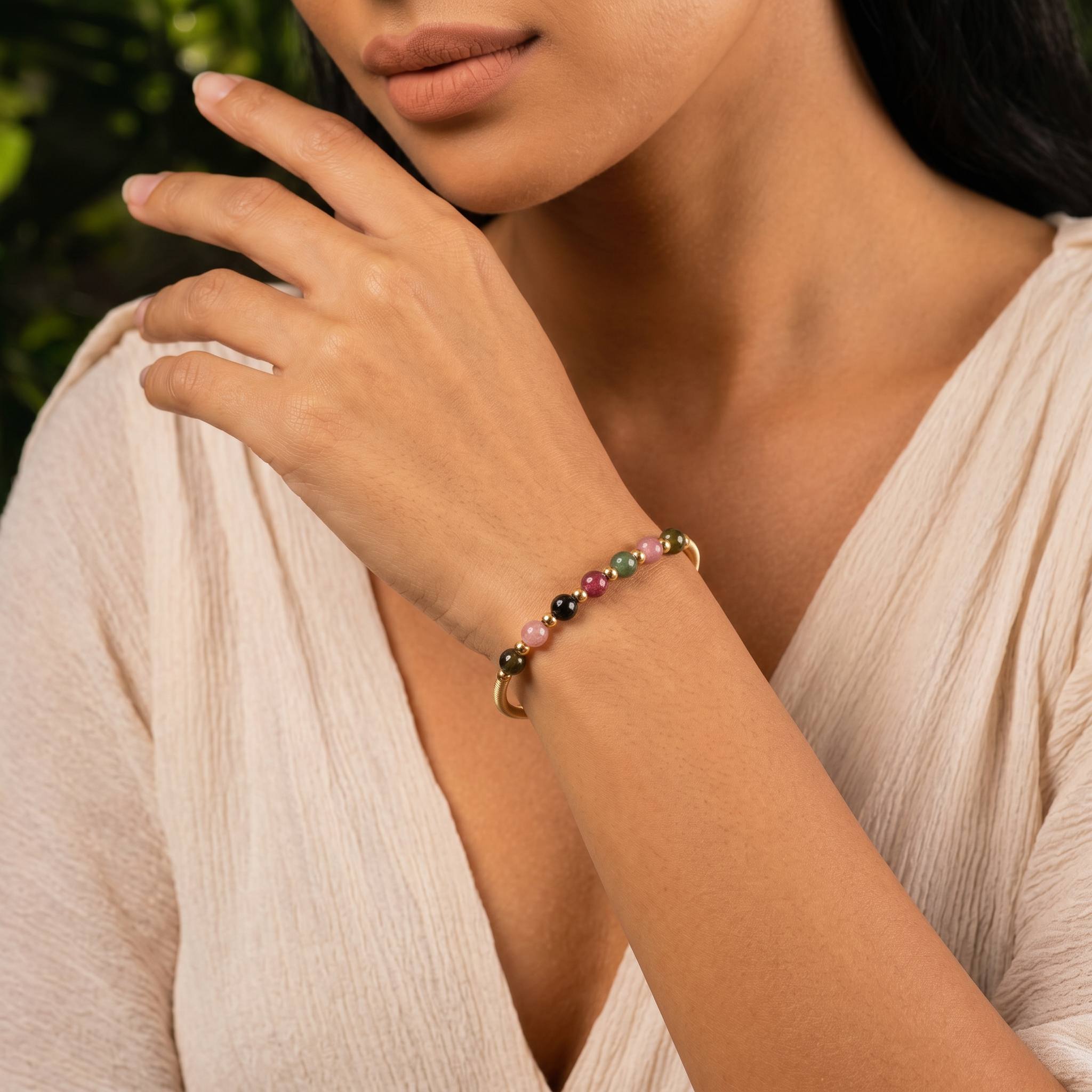 Chromatic Harmony Tourmaline Bracelet