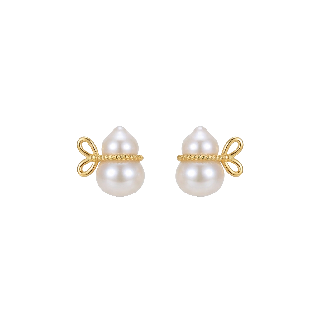 Shimmer Shell Stud Earrings