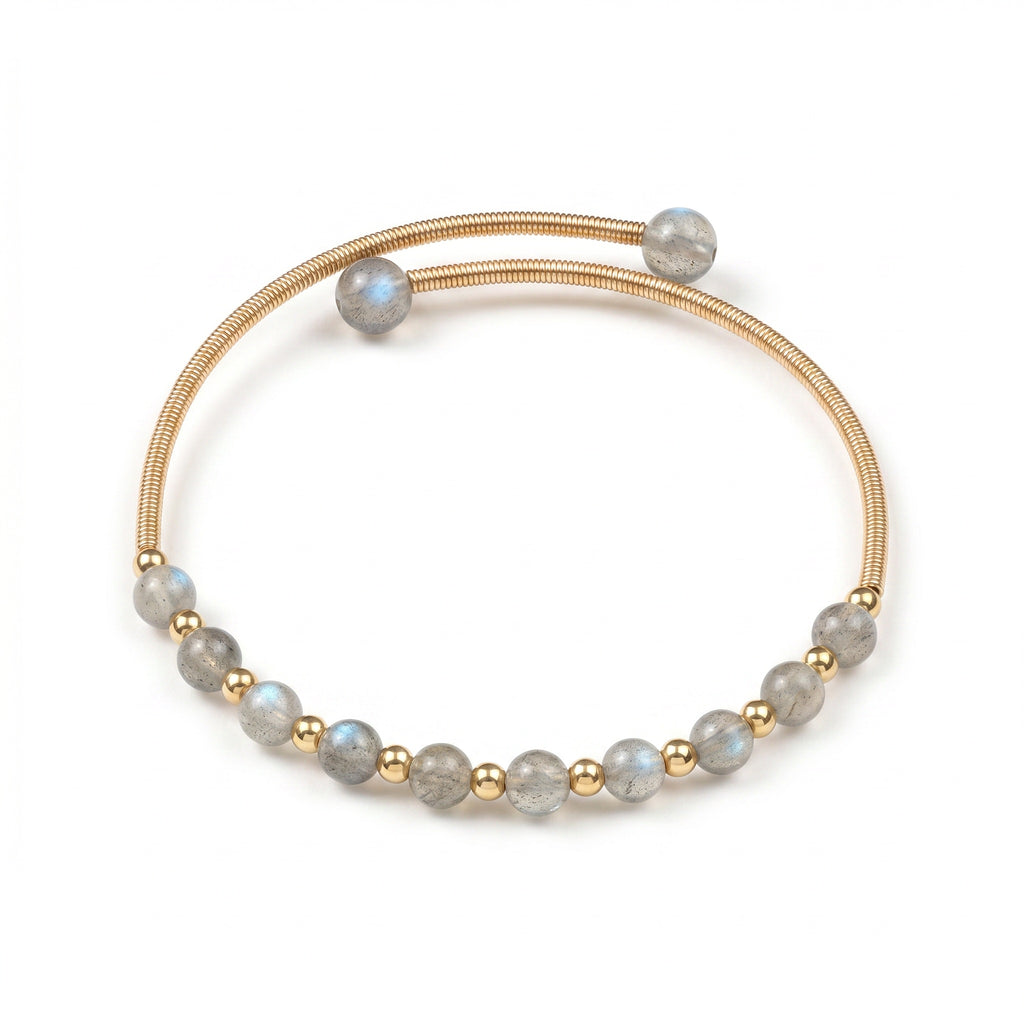 Moonstone Bracelet in 18K Gold Plated Copper