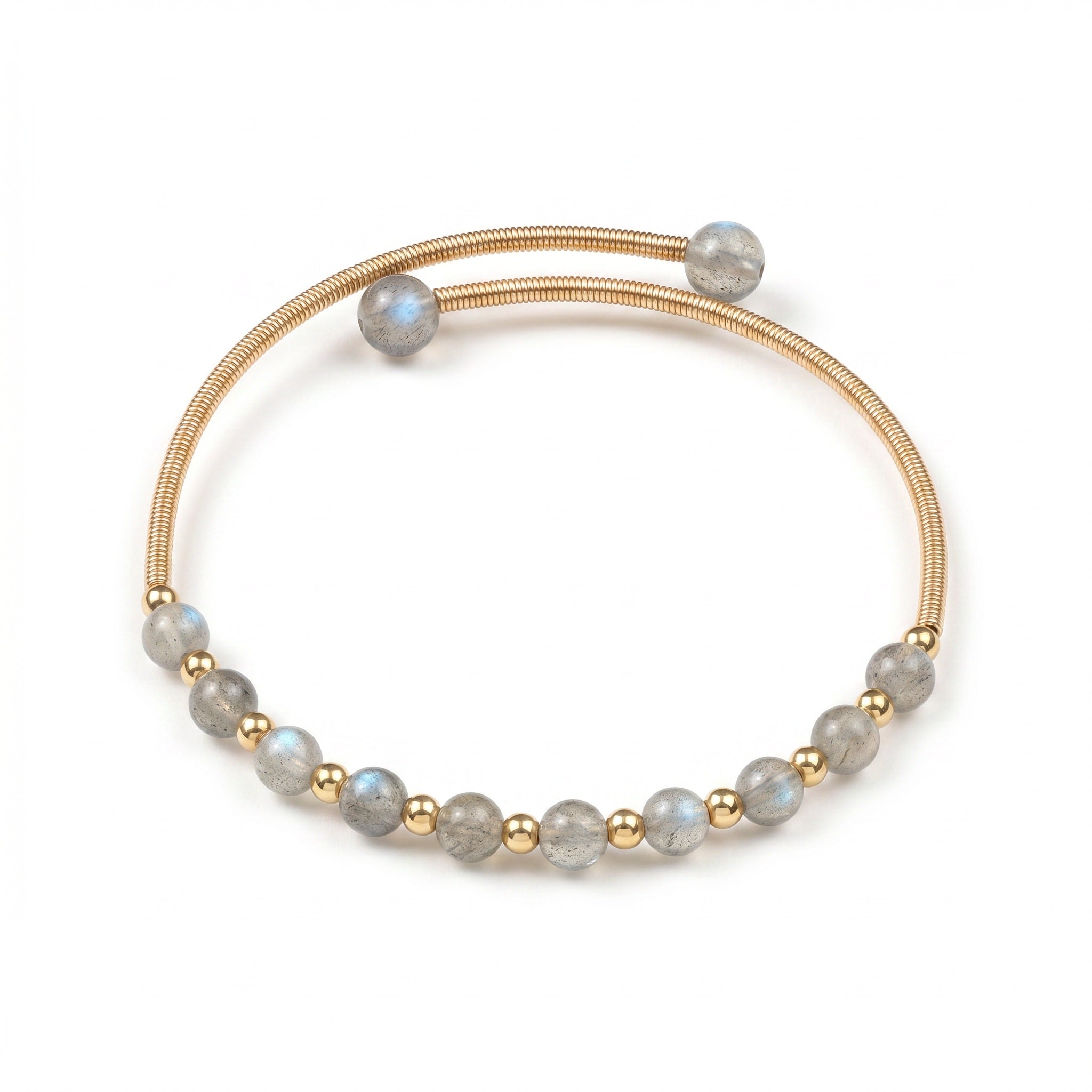 Moonstone Bracelet in 18K Gold Plated Copper