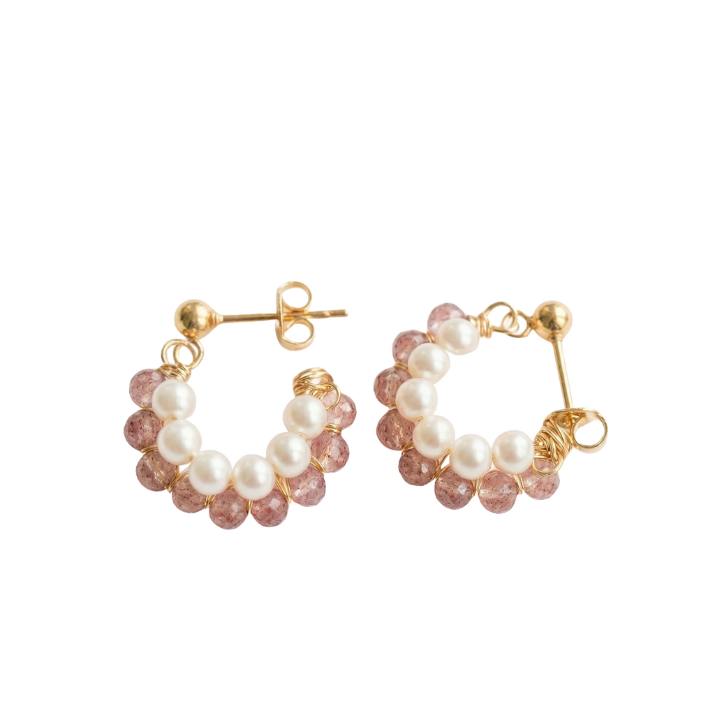 Strawberry Quartz Earrings