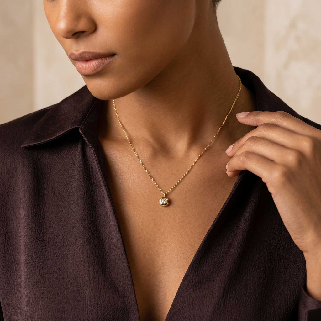 Solar Glow Crystal Necklace